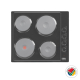 Defy 600mm Solid Black Control Panel Hob Dhd398              