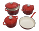 7 Piece Cast Iron Red Potset                                 