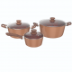 B/read 6pce Copper And Rock Potset by Brother in Home Goods, Pot Sets at OK Furniture.