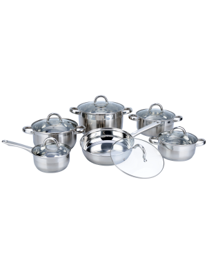Snappy Chef 12 Piece Stain Less Steel Potset Sscs012         