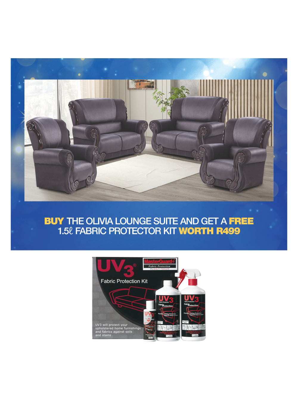 Olivia 4pce Lounge Suite