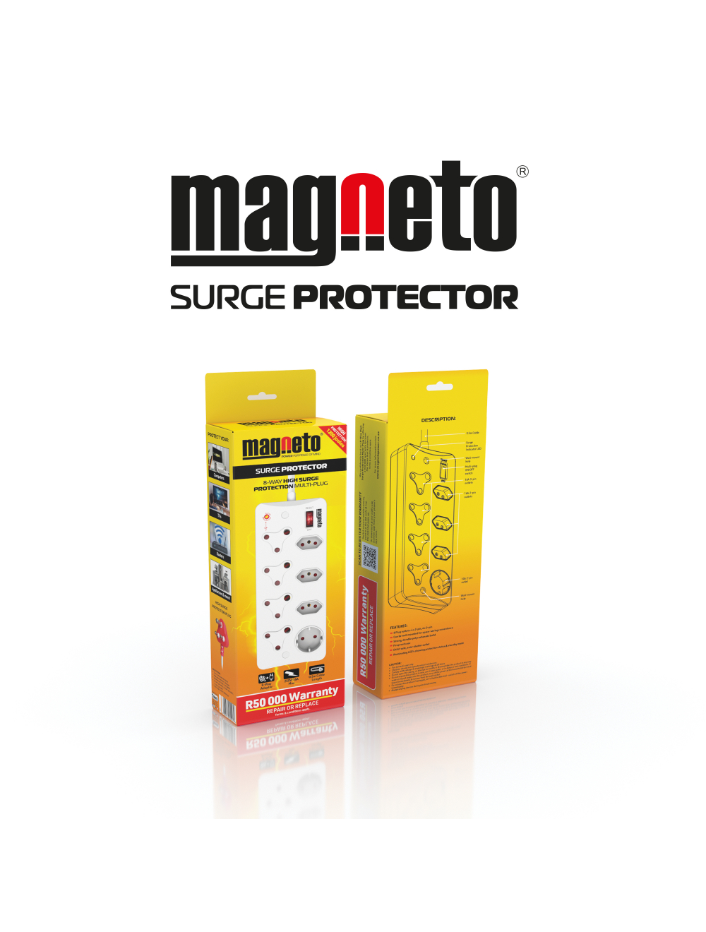 Magneto 8 Way High Surge Multiplug Dbk306