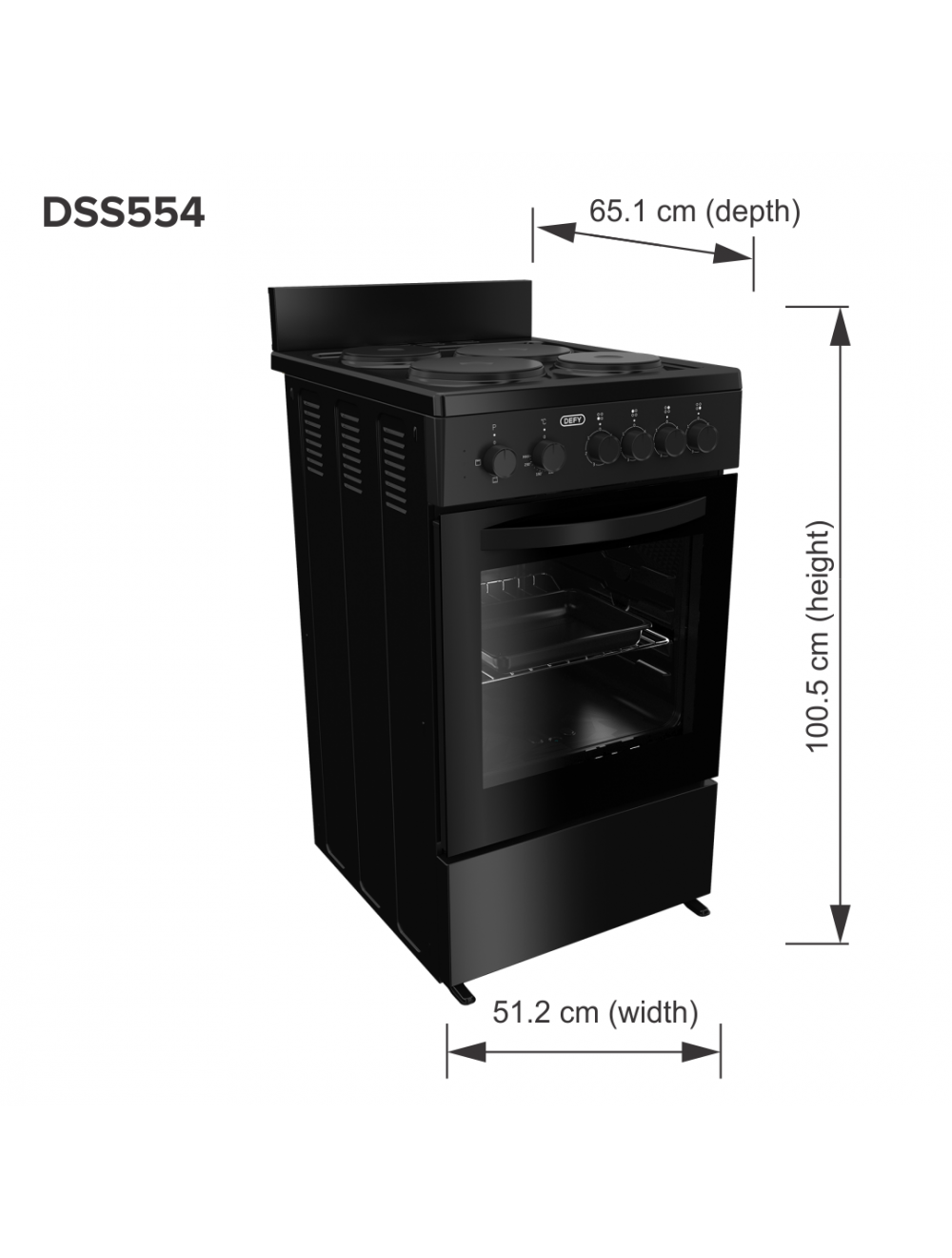 Defy 4 Plate Compact Stove Dss554