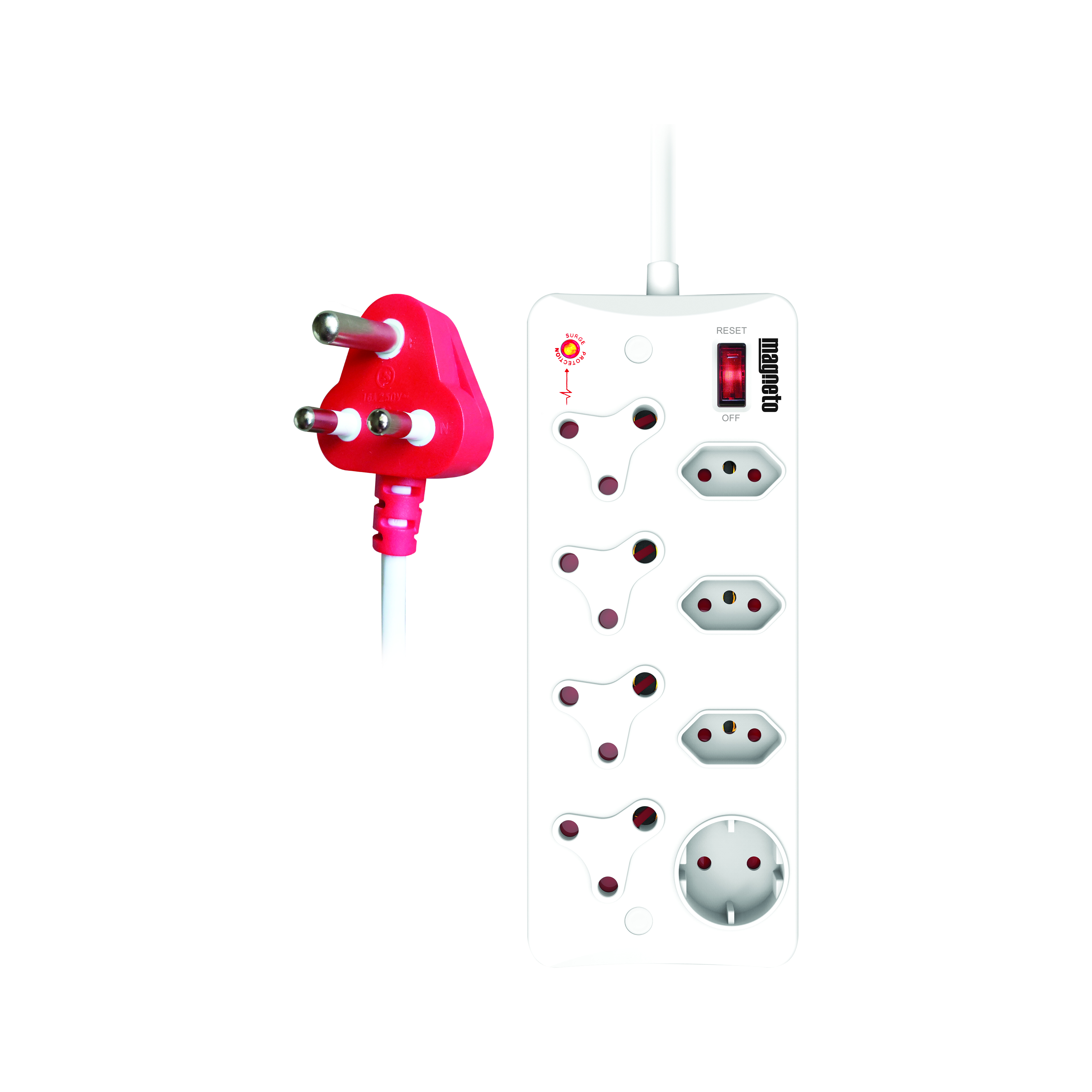 Magneto 8 Way High Surge Multiplug Dbk306