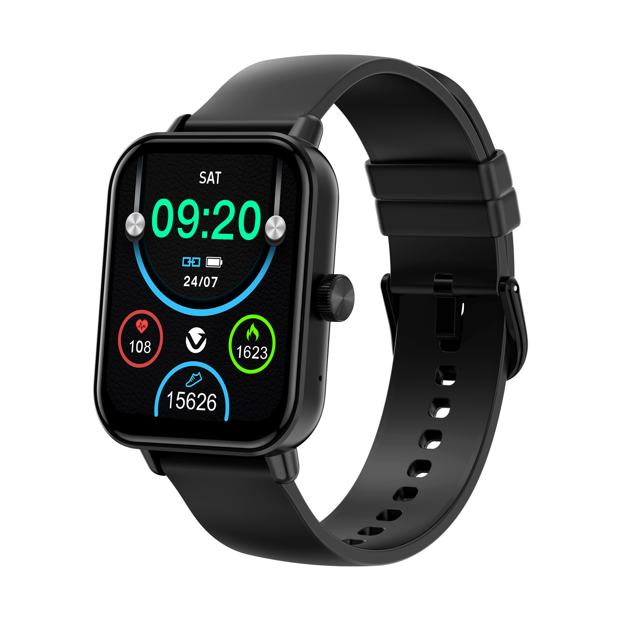 Volkano Chroma Series Black Smart Fitness Watch Vk-5088