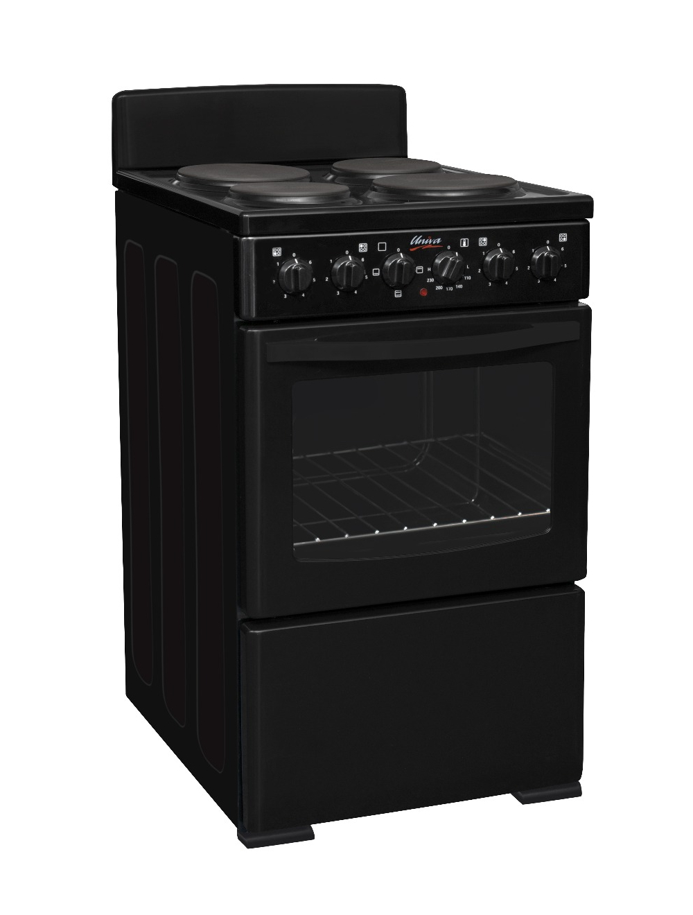 Univa Black 4 Plate Cable Stove U405b