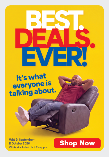 BEST. DEALS. EVER!
                                It’s what everyone is talking about.
                                Valid  21 September – 11 October 2026, while stocks last. Ts & Cs apply.