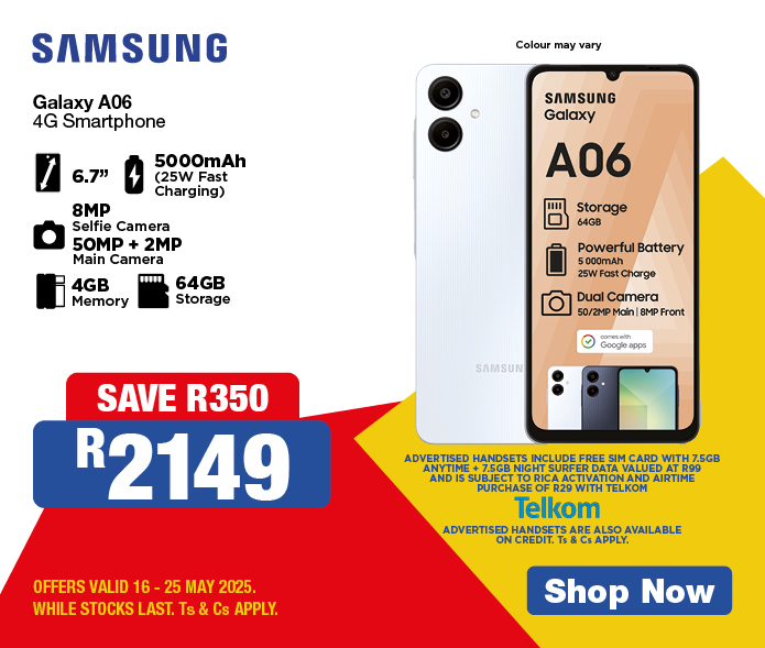 DSTV
            HD Decoder
            Standalone
            9S
            SAVE R100
            R699