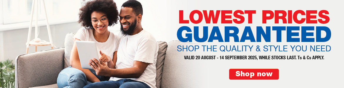 Head to OK Furniture for the best deals on home essentials! We’re bringing you the lowest prices on lounge suites, must-have seating and more quality homeware. Shop online or in-store from 20 August to 14 September 2025, while stocks last. Ts and Cs apply.