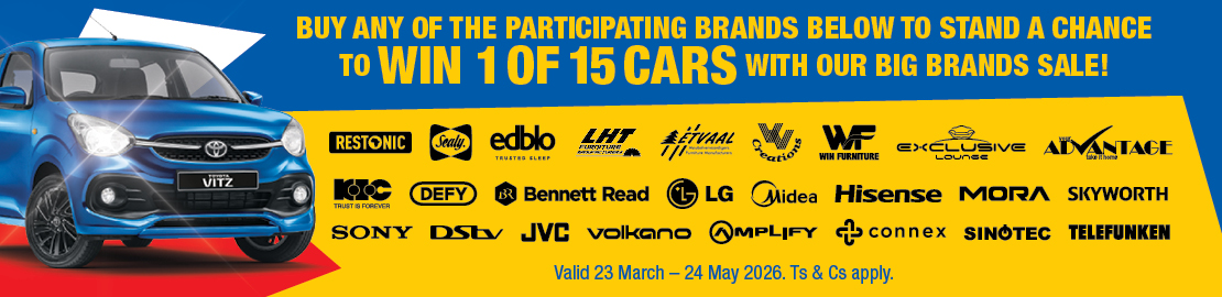 BIG BRANDS SALE
SAVE ON THE WIDEST RANGE OF TOP BRANDS & MORE!
OFFERS VALID FROM 23 MARCH – 5 APRIL 2026, WHILE STOCKS LAST. Ts & Cs APPLY.
