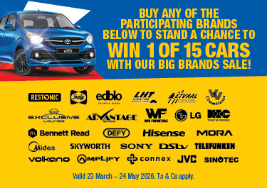 BIG BRANDS SALE
SAVE ON THE WIDEST RANGE OF TOP BRANDS & MORE!
OFFERS VALID FROM 23 MARCH – 5 APRIL 2026, WHILE STOCKS LAST. Ts & Cs APPLY.
