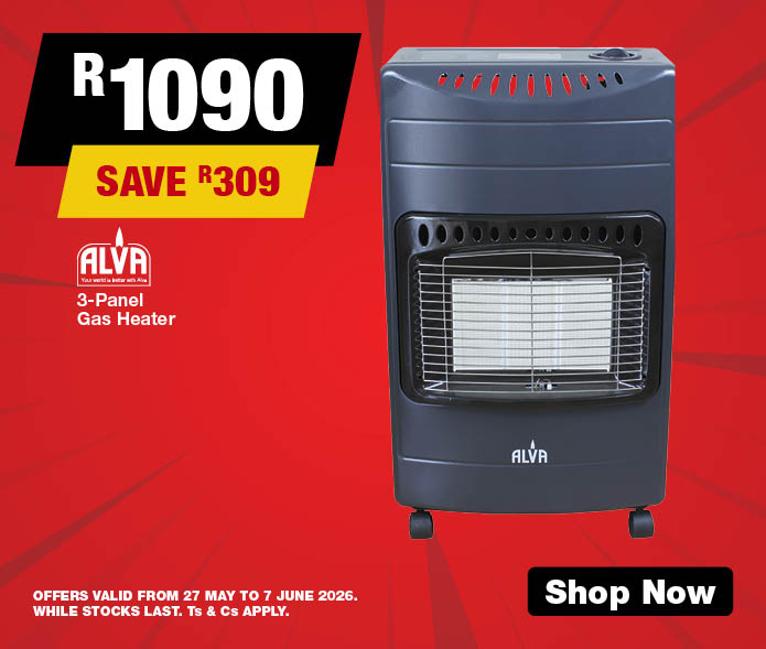 Alva 3-Panel Gas Heater
    R1090, Save R309
    