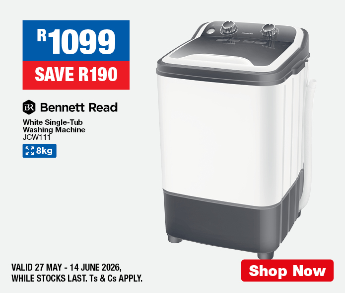 Bennett Read White Single-Tub Washing Machine
JCW111