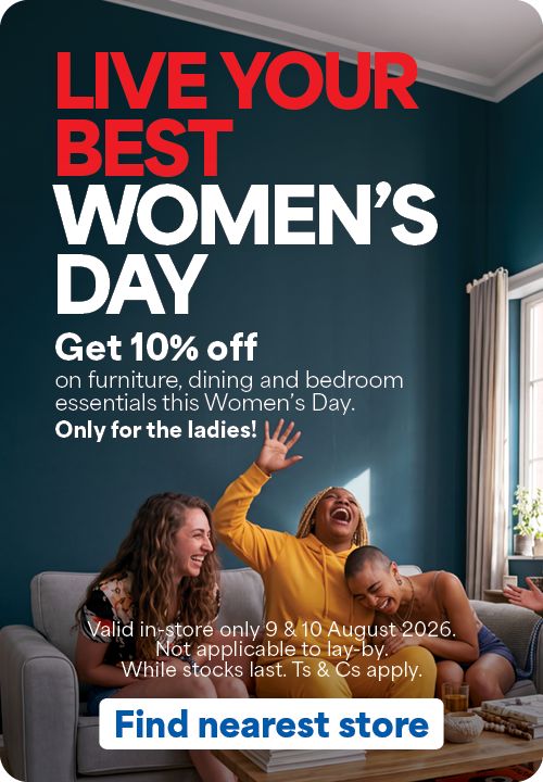 Women's Day Promo 9 - 10 August 2026. While stocks last. Ts & Cs apply.
