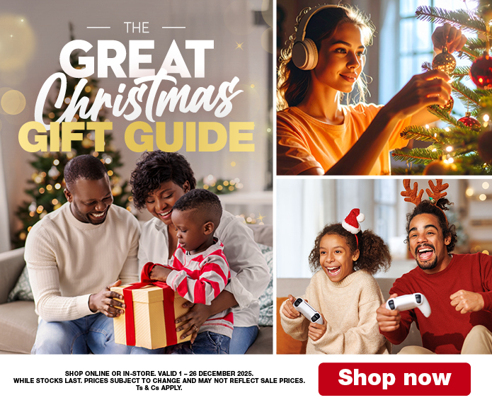 THE GREAT CHRISTMAS GIFT GUIDE
                        SHOP ONLINE OR IN-STORE. VALID 1 – 26 DECEMBER 2025. WHILE STOCKS LAST. PRICES SUBJECT TO CHANGE AND MAY NOT REFLECT SALE PRICES. Ts & Cs APPLY.