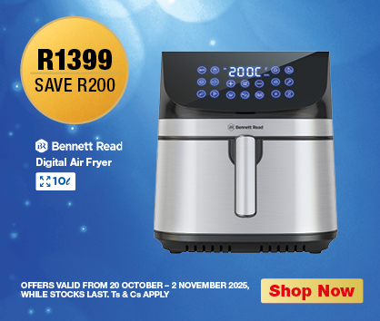 R1399, SAVE R200
            Bennett Read Digital Air Fryer