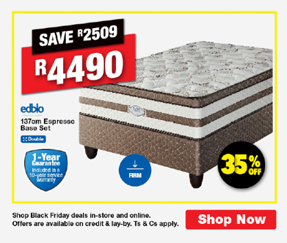 SAVE R2509, R4490
                Edblo 137cm Espresso Base Set