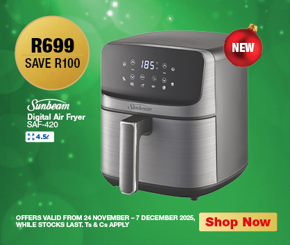 Sunbeam Digital Air Fryer 
                Price R699, Save R100