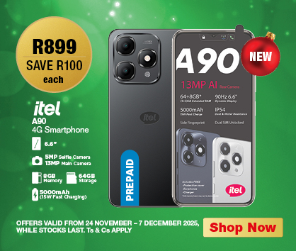 Itel A90 Cellphone 
                Price 899, Save R100